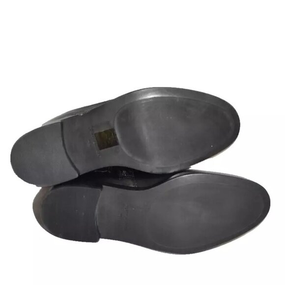 New! Tory Burch The Riding Boot Logo Embossed Black Size 7 W 143822 DD399 - Picture 6 of 7